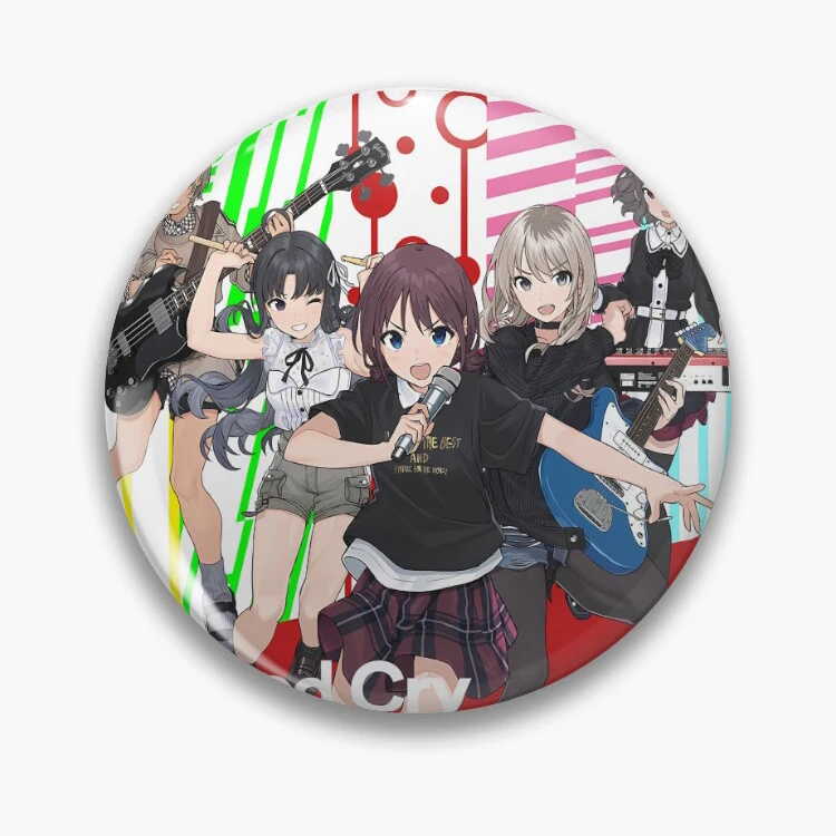 Girls Band Cry Anime Brooch Bag Clothing Hat Badge Accessories Jewelry Gifts