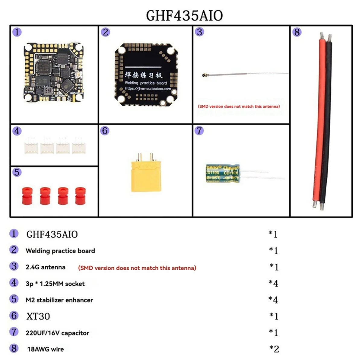 

Контроллер полета дрона ABNRR GHF435AIO с 20A ESC 2-4S OSD Baro GPS Встроенный ELRS 2.4G CRSF для RC FPV дронов A