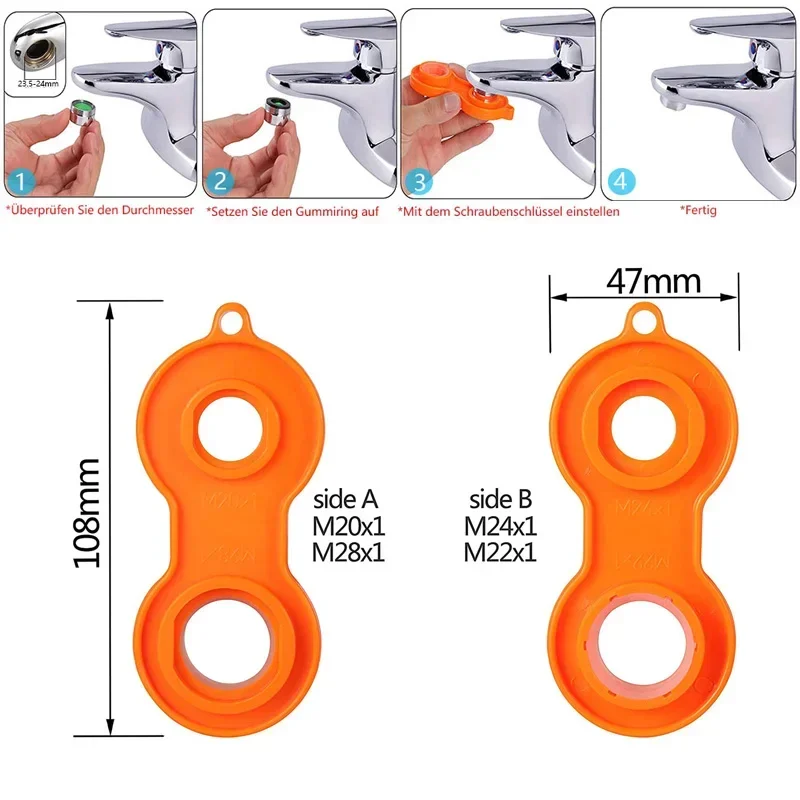 

Faucet Bubbler Wrench Water Outlet Aerator Universal Wrench Faucet Nozzle Filter Repair Tool Replacement Disassembly Tool Spanne