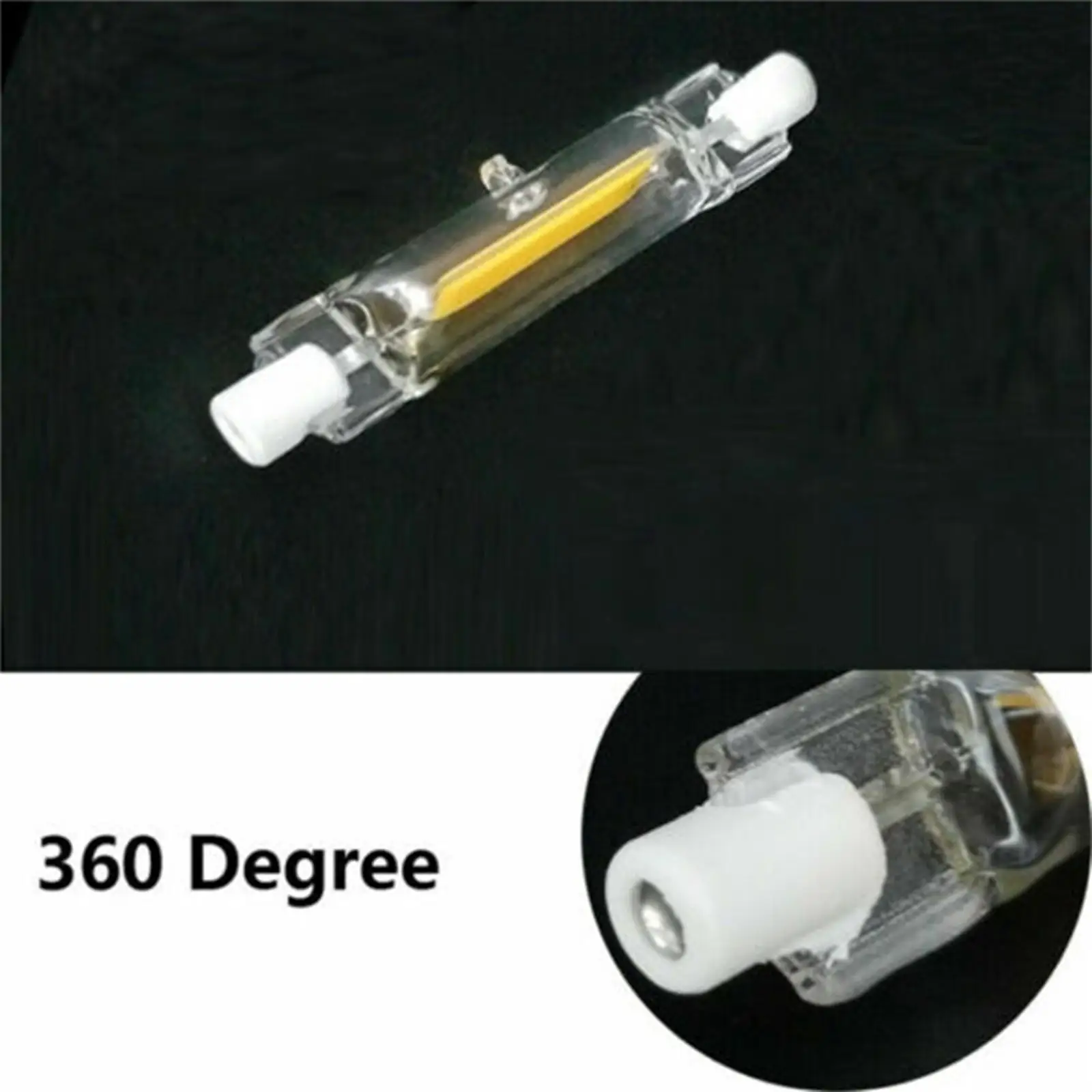 

LED R7S Glass Tube COB Bulb Ceramics Halogen Equivalent Warm White Dimmable 3000K Double Ended Landscape Lights for Floor Lamps