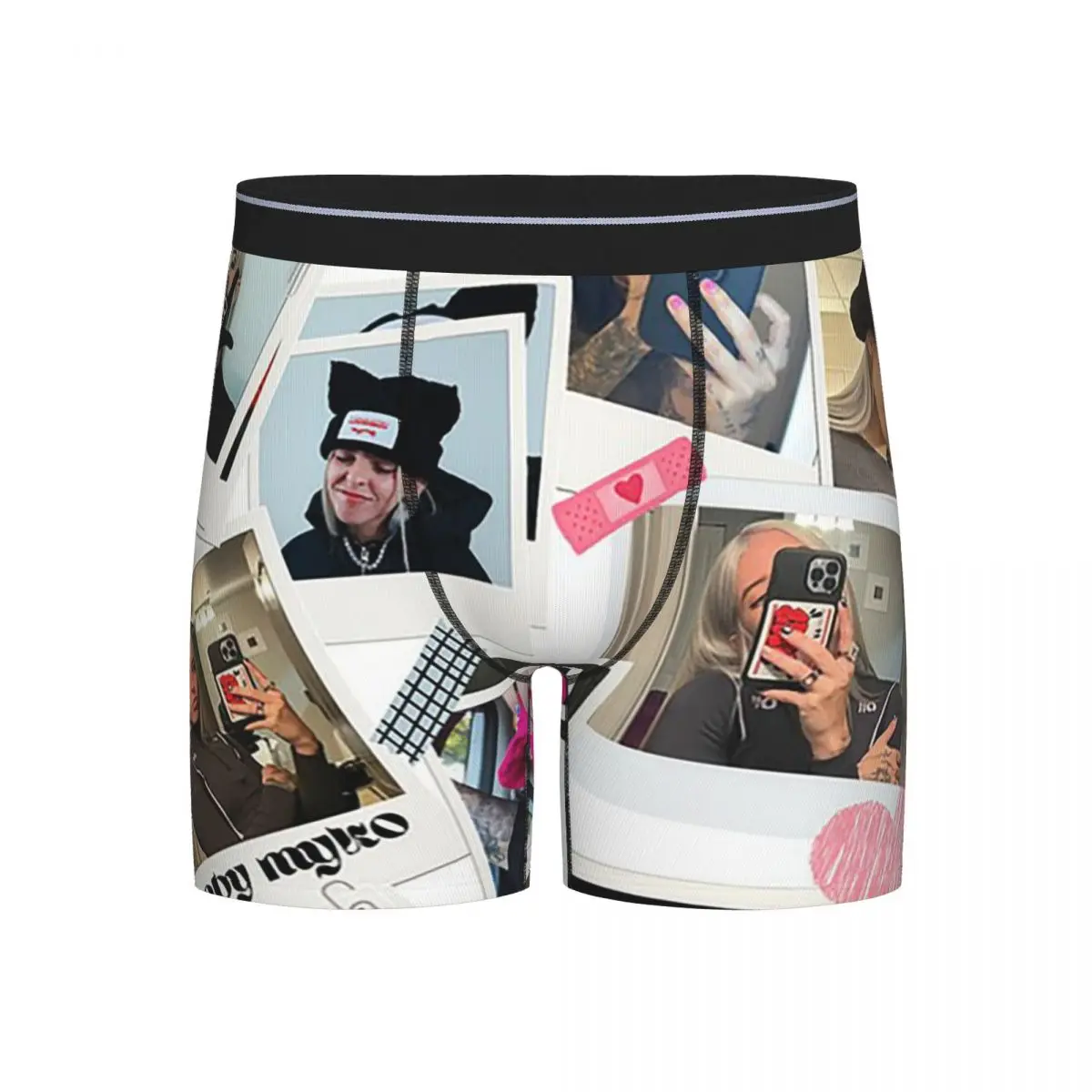 

Длинные трусы-боксеры, шорты с коллажем молодых трусиков Мико, мужское мягкое нижнее белье для мужчин, подарок бойфренду