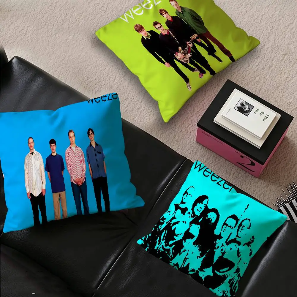 Rock Band Weezer Cushion Cover Pillowcase Upholstery Sofa Throw Pillow Home Decor Pillowcas
