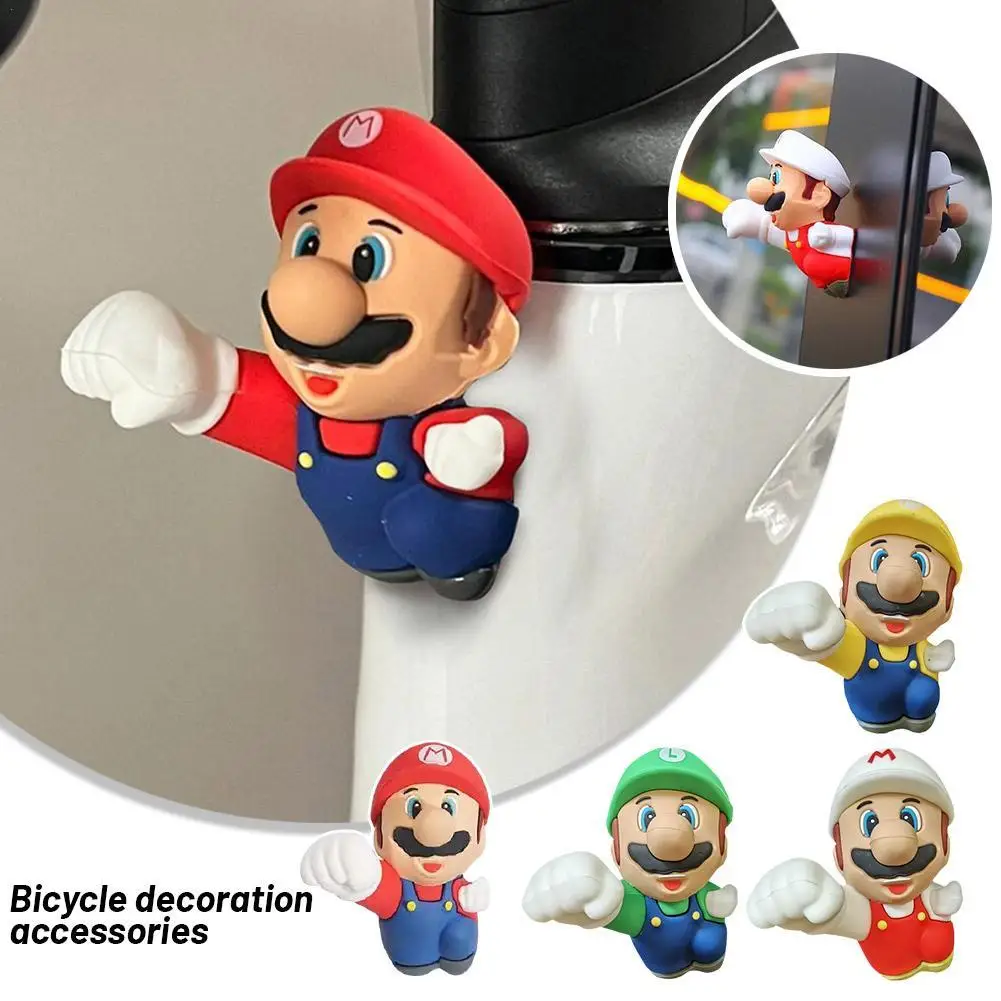 3D Stereo Creative Anime Peripheral Bicycle Decorative Accessories Doll Cute Ornaments Electric Vehicle Stickers Vehicle Dress U