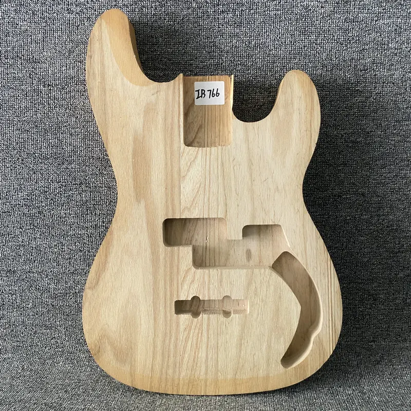 IB766 Solid ASH Wood Natural No Paints Unfinished PJB Bass Body Right Hand for Electric Bass Replace and DIY Custom Order