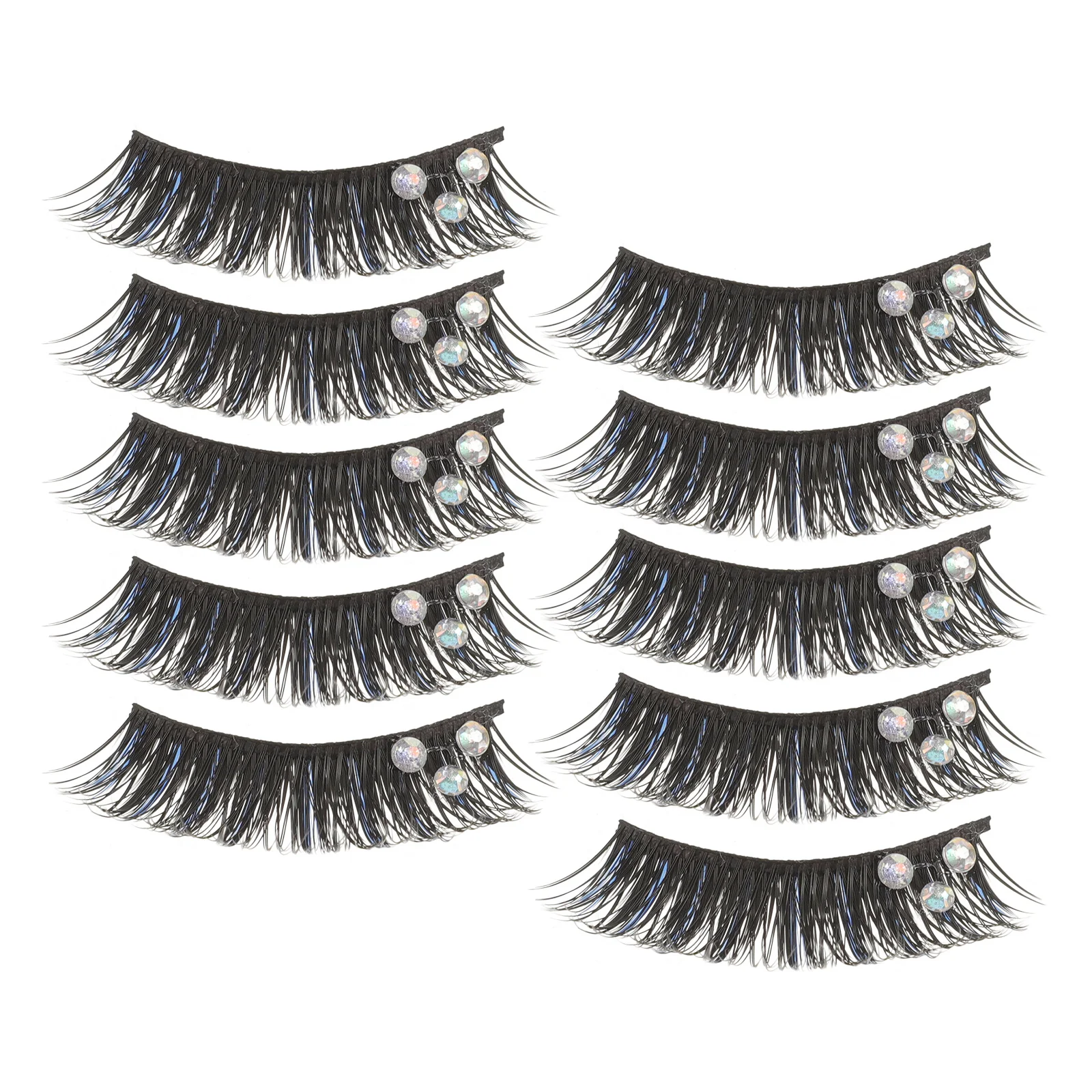 5 ペアつけまつげナチュラル軽量快適な着用が簡単なつけまつげパック女性用メイクアップツールギフト