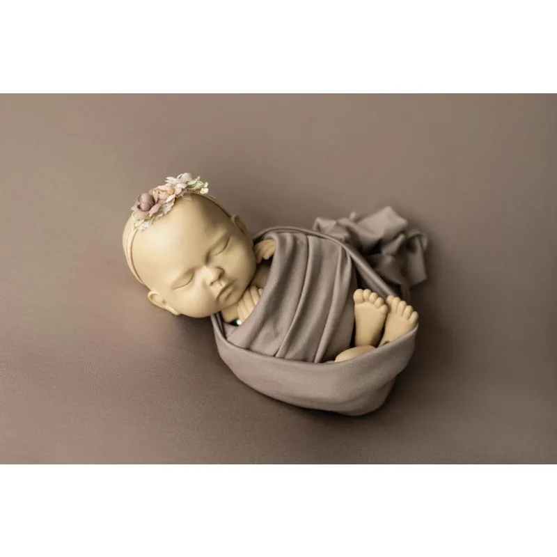 59X69“Newborn Photography Stretch Wrap - Wrinkle Free Knit Swaddle Blanket for Baby  - Studio Photo Prop (4-Way Elastic)