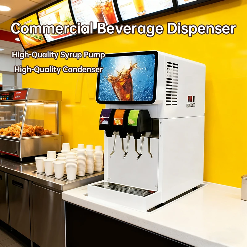 Commercial 3 Flavor Cola Dispenser Soda Fountain Machine Cola Fountain Dispensing Machines 48kg For Hotel High Performance