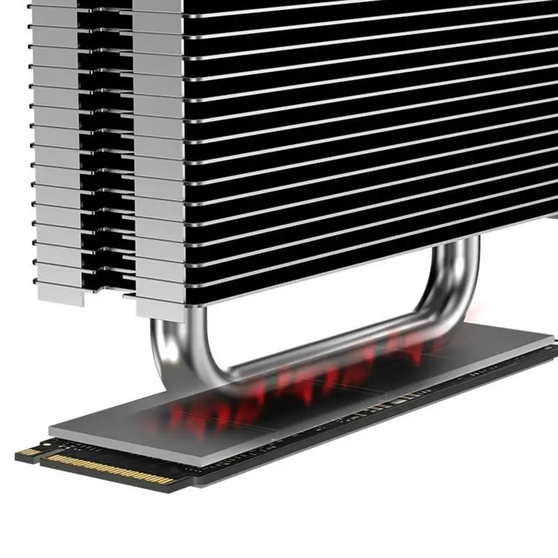 

Радиатор процессора Y1UB для 2280 для M.2 SSD, радиаторы воздушного охлаждения, тепловая трубка с ЧПУ для силиконовых мощный