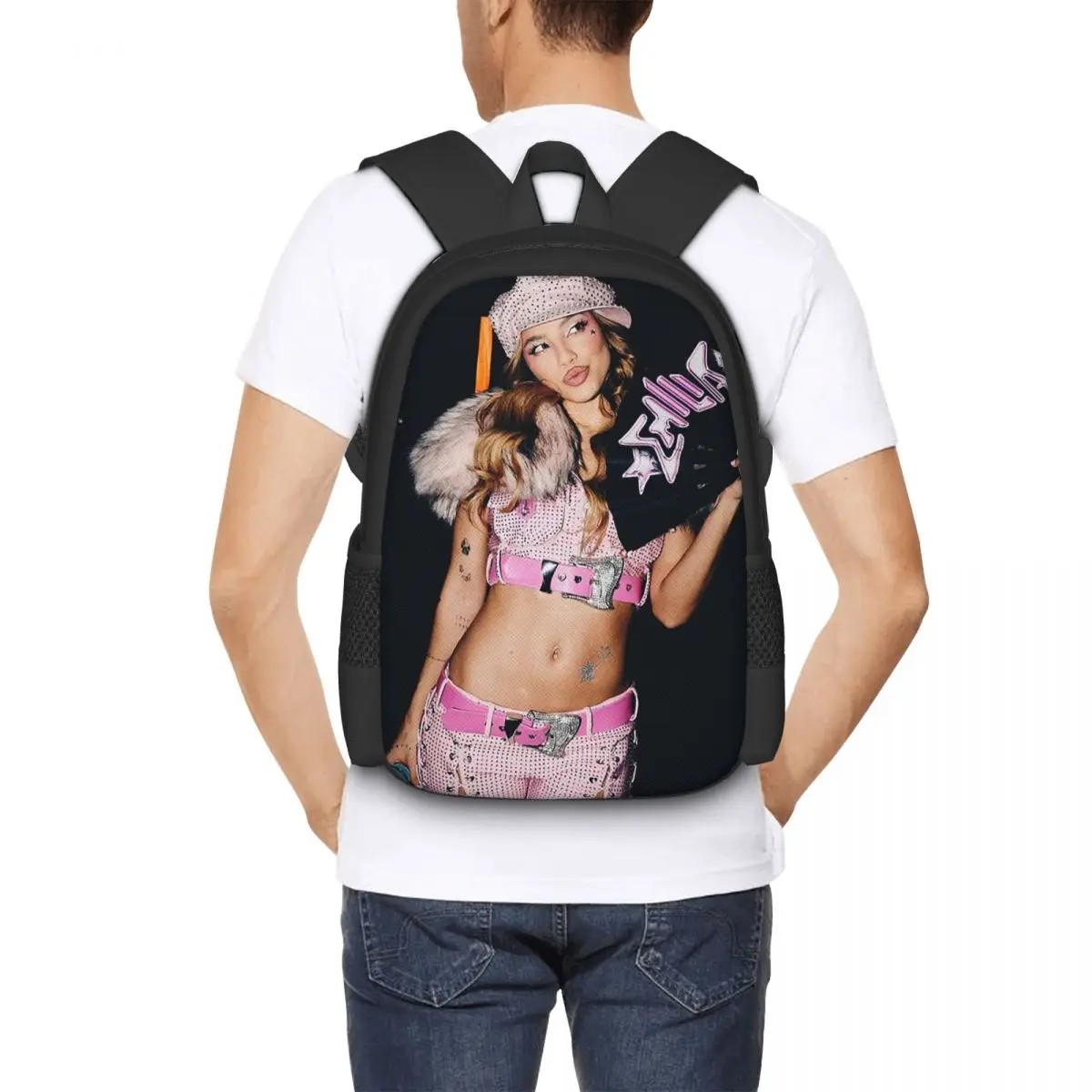 Singer Emilia Mernes Cover Emilia Mp3 Student Backpack School Bag Hiking Travel Daypack for Boys Girls Bookbag Shoulder Bags