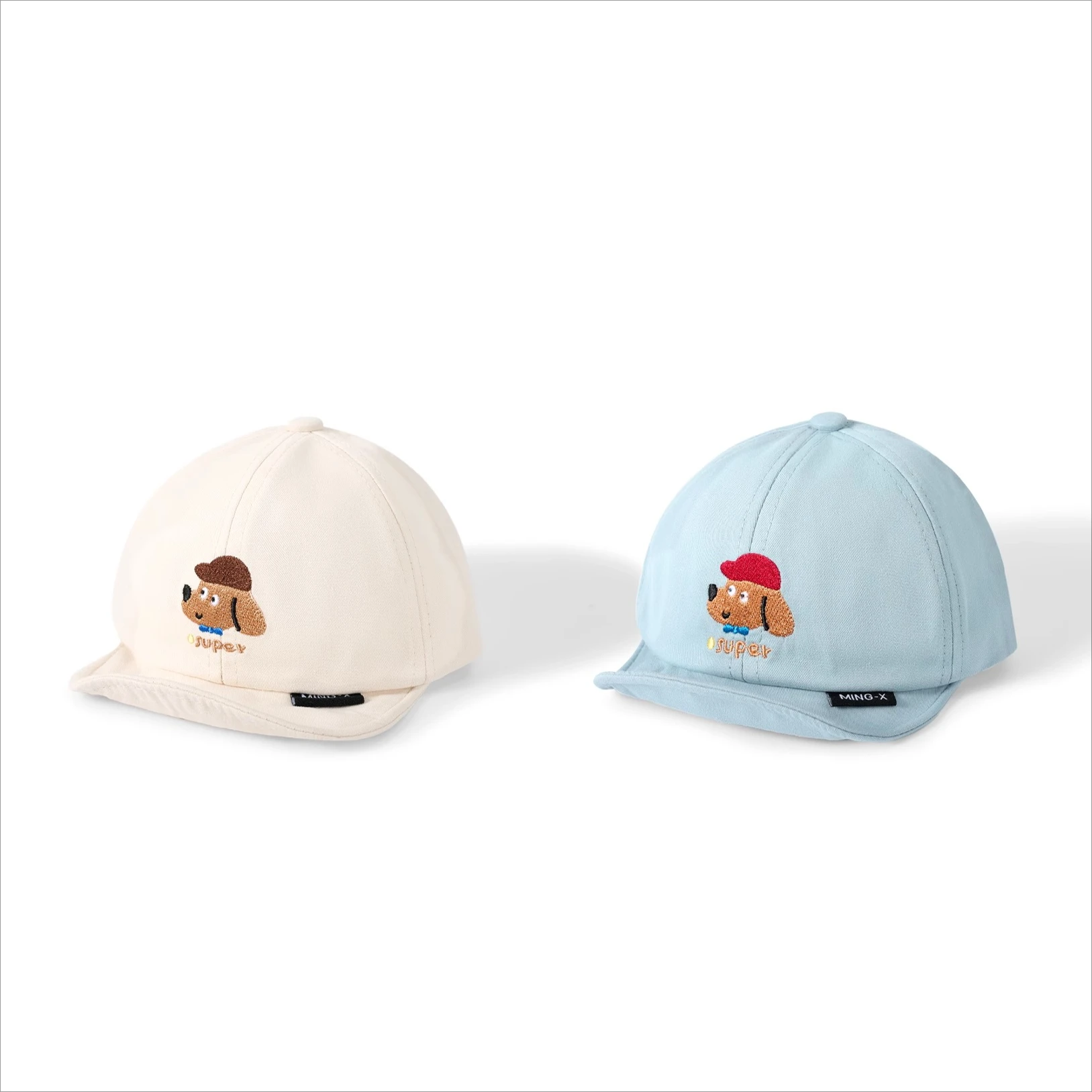 

Newborn Baby Sun Hat Summer Wild Cotton Infant Cap Shade out Baby Hat with Cartoon Embroidery Dog Design for Summer Protection