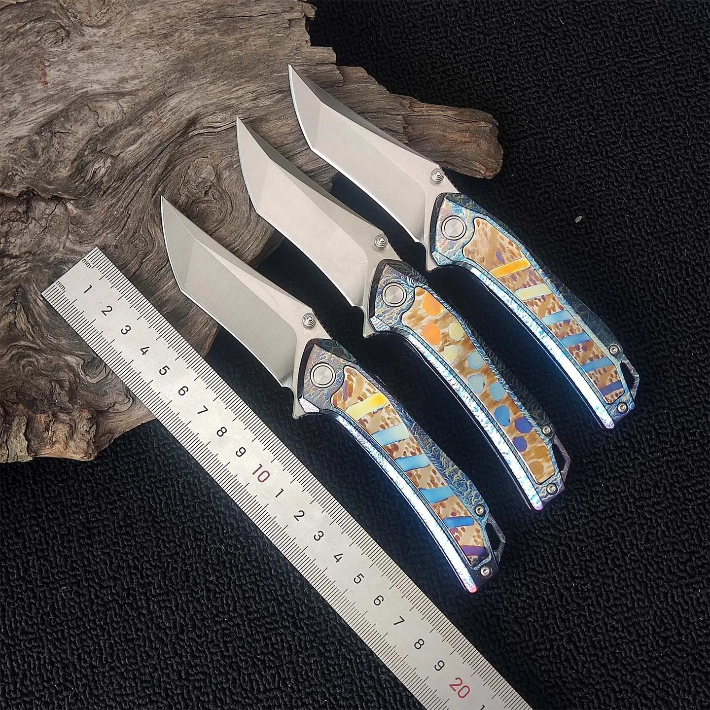 

2026 new tc4 titanium alloy handle high hardness sharp knife 14c28n fruit knife flap pocket pants portable knife