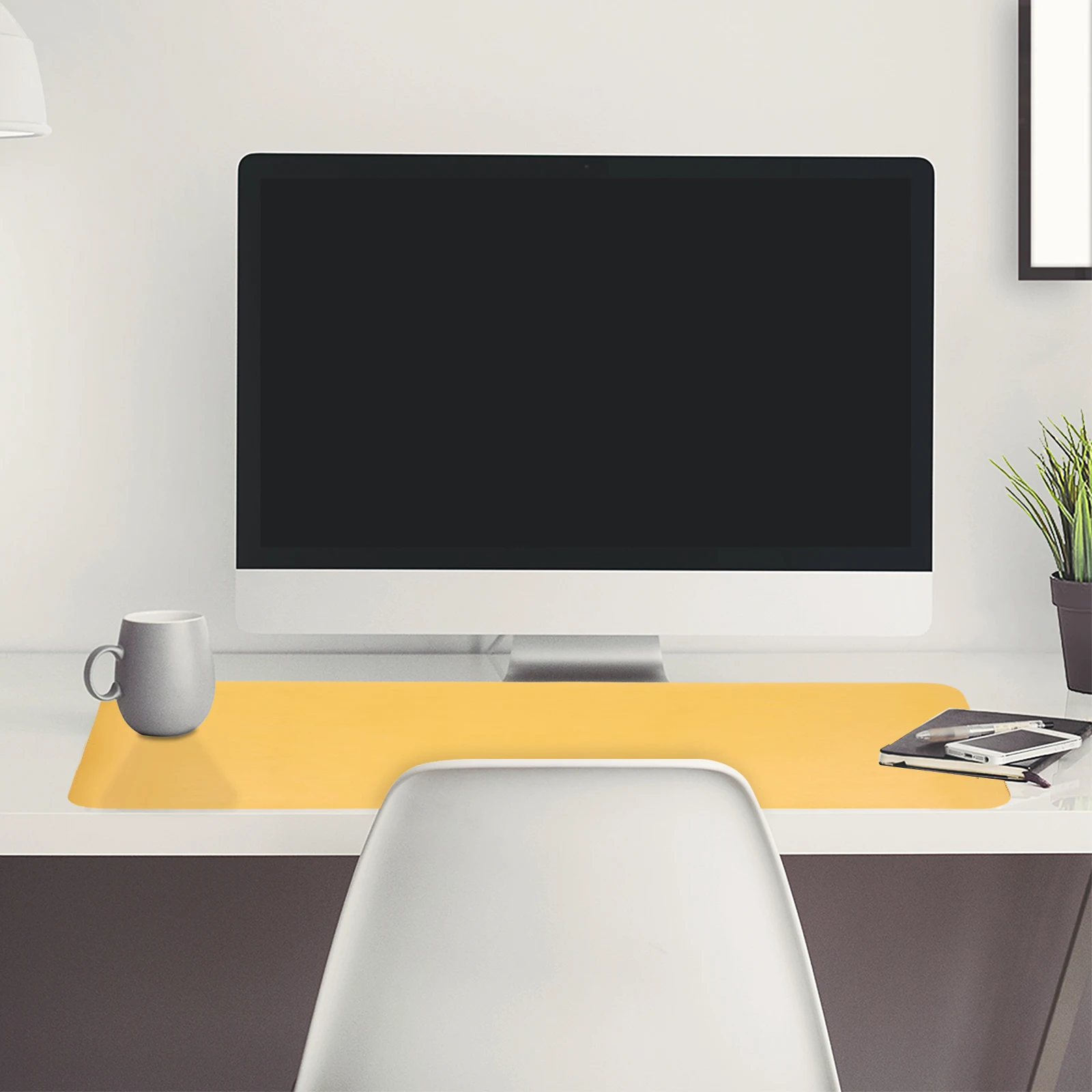 

Large Computer Mouse Pad Desktop Mat PU Material Soft Comfortable No Deformation Precise Smooth Surface Large Mouse for Daily