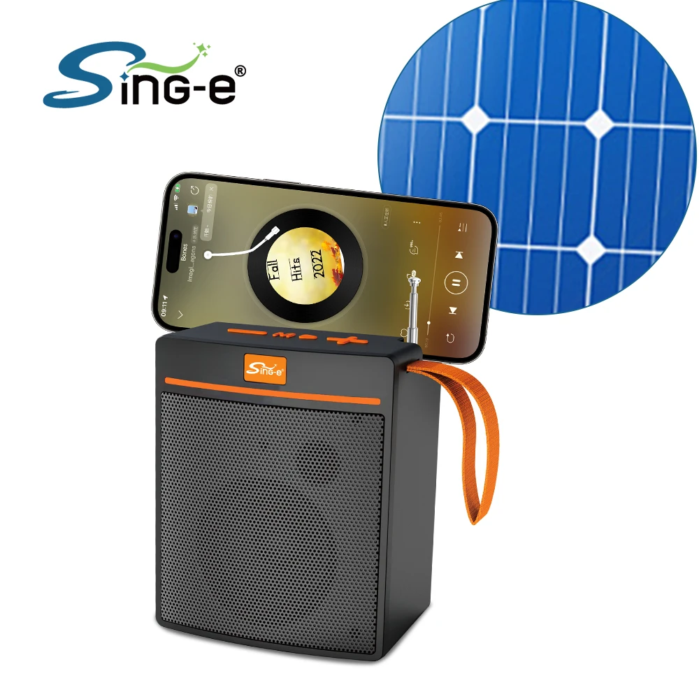 

ZQS-819 Portable Outdoor Bluetooth Speaker Wireless Audio Solar Panel Charging Solar Radio FM PM3 Playe