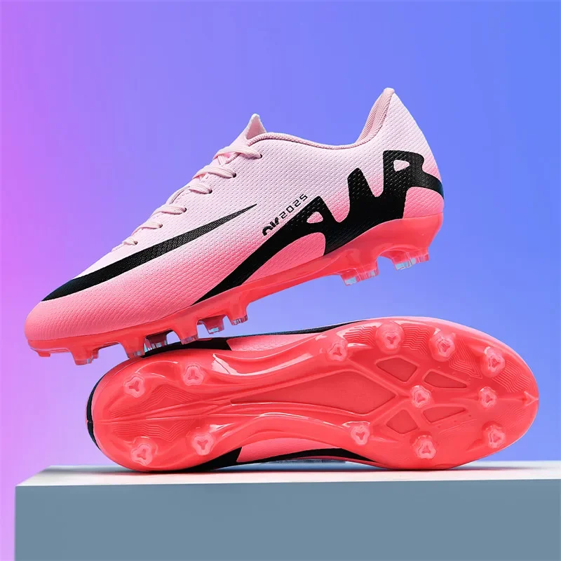 Men's Soccer Shoes Cleats TF/FG Ankle Football Field Boots Anti-Slip Outdoor Grass Fast Multicolor Training Match Male Sneakers