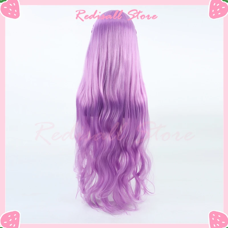 Cosplay Wien Margarete Wig Violet Purple 90cm Long Curly Braided Synthetic Hair Yuigaoka Girls Headwear