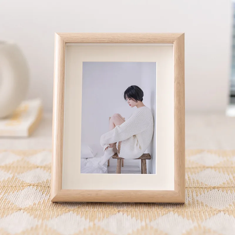 Nordic Wooden Picture Frame Creative Desktop Holder