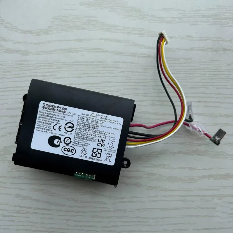 100%Original 21.6V 4000mAh for Xiaomi Mijia 2105 XS2105 B302CN for ShunZao 2105 H200 Wireless Floor Cleaning Machine Battery