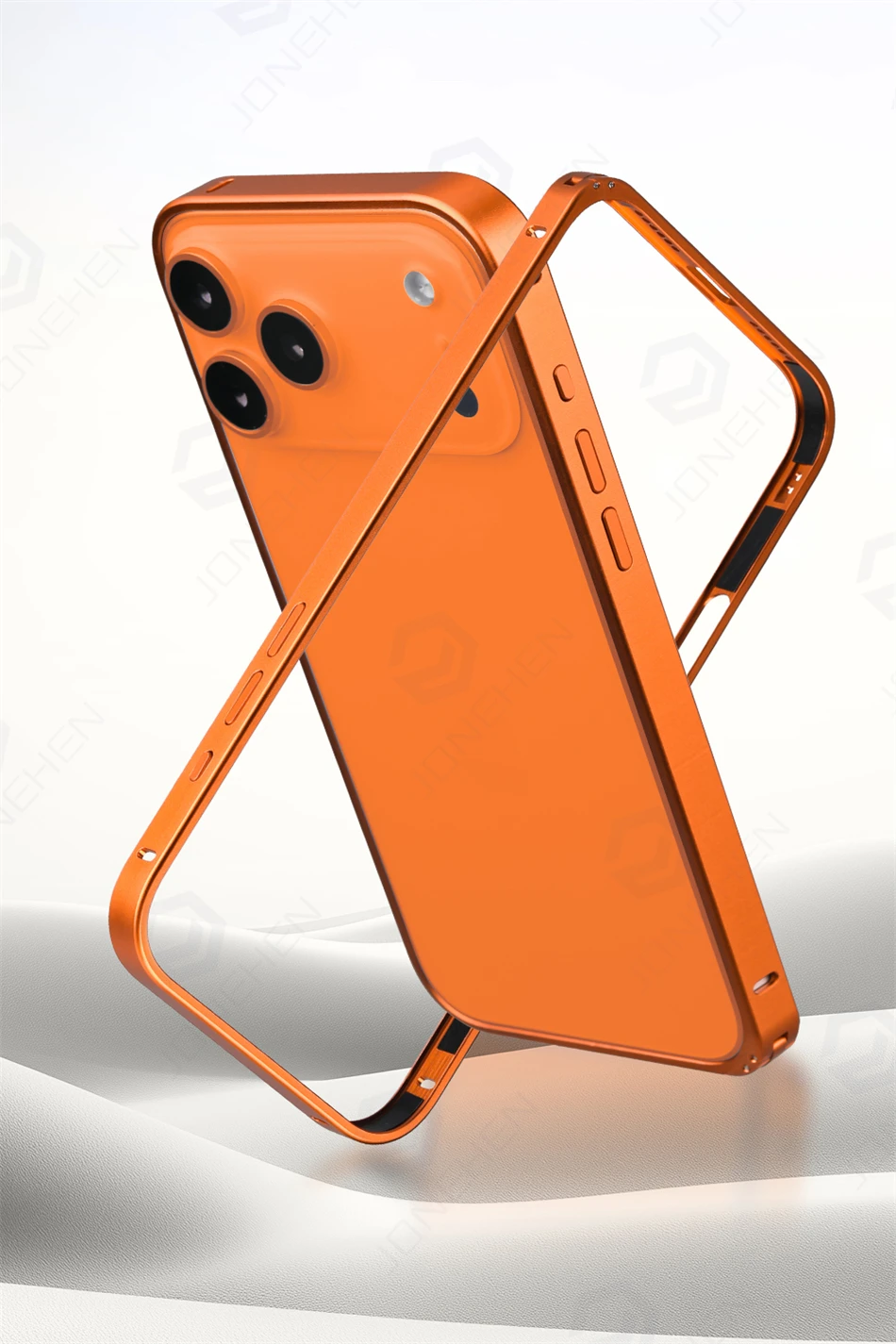 Für iPhone Air 12 13 14 15 16 17 18 Pro Max 18p Dünne Hülle Orange Dünner Bumper Luxuriöser Leichter Aluminium-Metallrahmen Legierungs-Schutzhülle – Detail 5