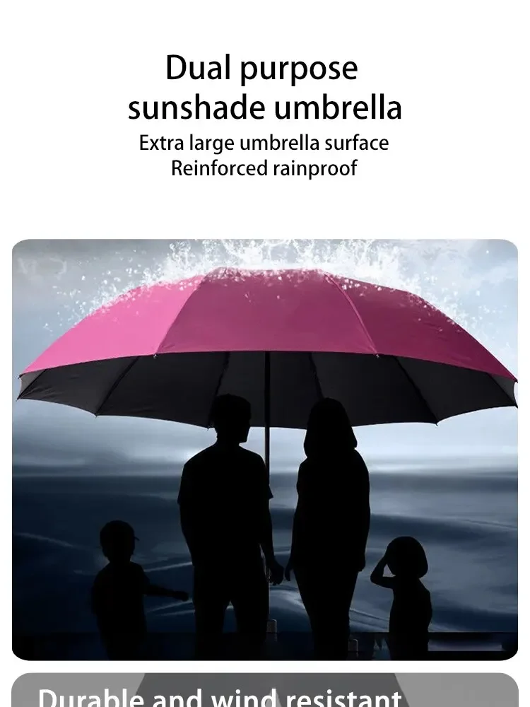 130cm Hochwertiger Zehn-Rippen-Regenschirm Wasserdicht Windbeständig Verstärkter Rahmen Manueller Großer Schutzschirm – Detail 3
