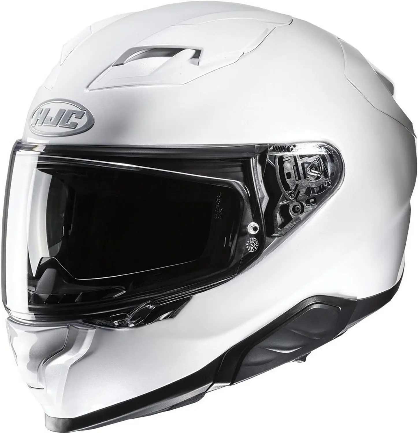 

F71 Solid Full Face Motorcycle Helmet with HJ-38 Pin-lock Shield, DOT Approved (White, Large)