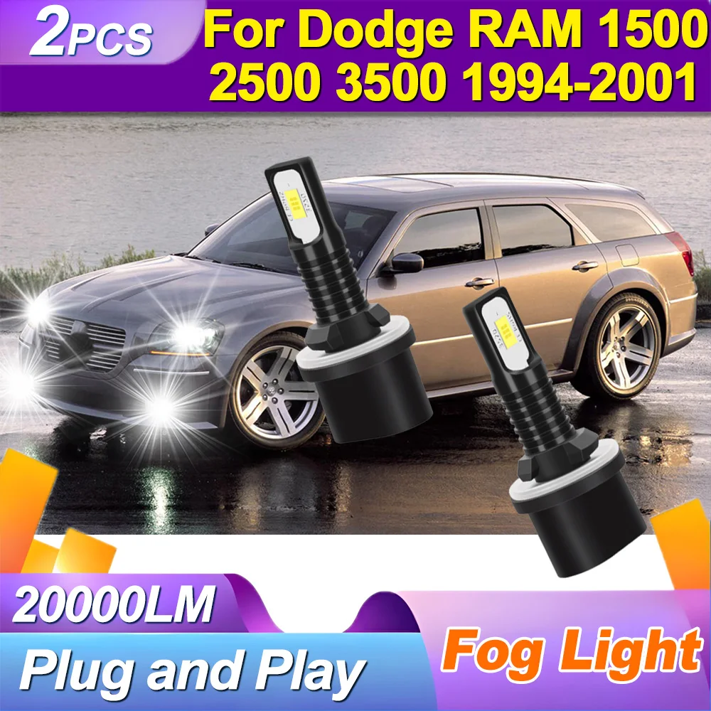 

2X 6000K Super White 90W High Power 880 LED Car Fog Light 20000LM Auto Fog Lamps 12V For Dodge RAM 1500 2500 3500 1994-2001 1995
