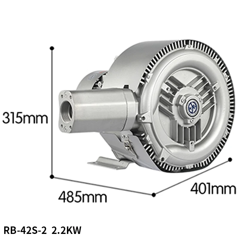 RB-22S-1 Explosion-proof Dual Impeller High-Pressure Vortex Blower With Variable Frequency Drive For Blowing And Suction