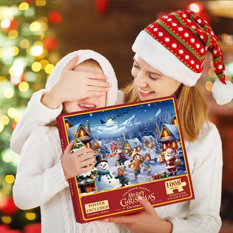 Puzzle per il conto alla rovescia di Natale Calendario dell\'Avvento Conto alla rovescia a sorpresa Festeggia il festival Regali per feste a tema