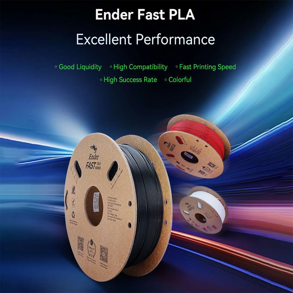 Creality Ender Fast PLA Filament 1.75mm 1KG High Speed for 3D Printer Filament PLA Fast Printing Speed