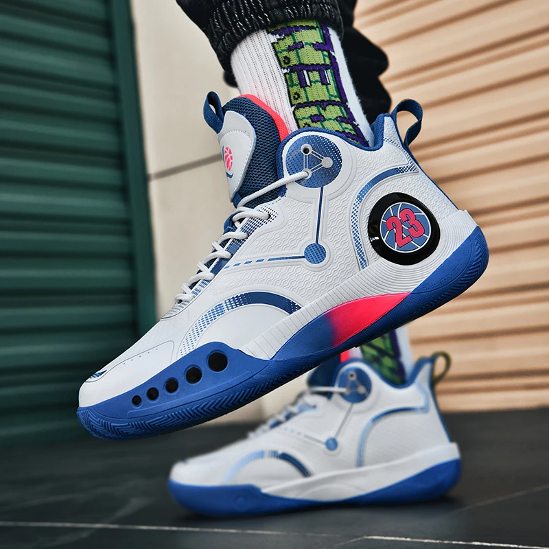 

New basketball shoes male professional training sports shoes friction sound will ring college students anti-slip resistance