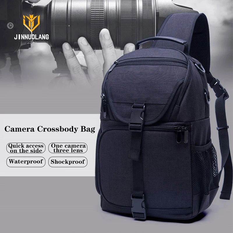 JINNUOLANG Mới 15.6 \'\'Laoptop Đeo Ba Lô Đa Năng Máy Ảnh Đeo Vai Thiếu Niên Thời Trang Chestbag Với Che Mưa