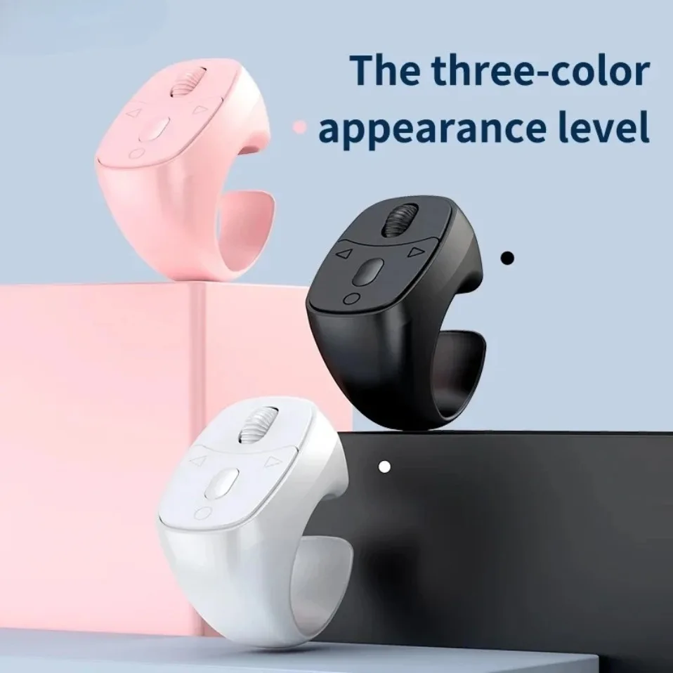 Cell Phone Scrolling Ring Wireless Finger Shutter Remote Control Page Turner Mobile Phone Controller BT For Travel