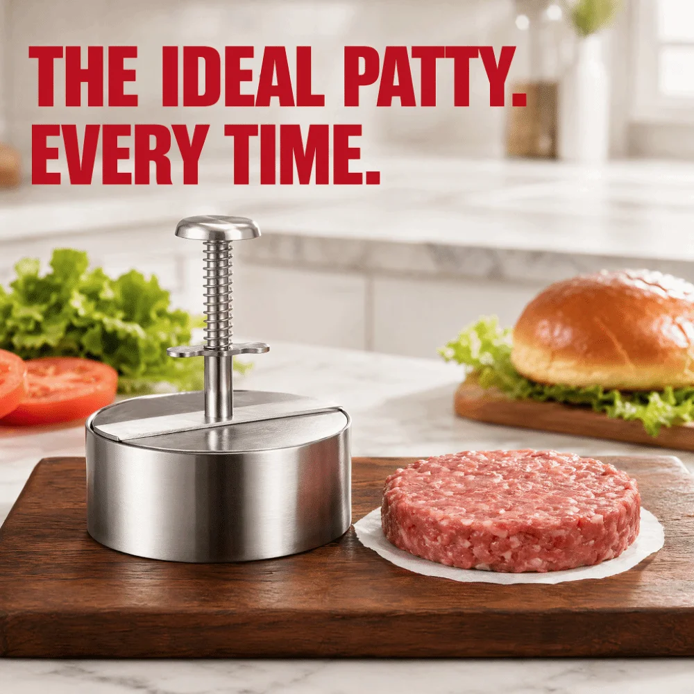 Durable Stainless Steel Burger Press Non Stick Round Patty Making Mold Kitchen Tool 8/10/12 cm Meat Patty Press Kitchen Use