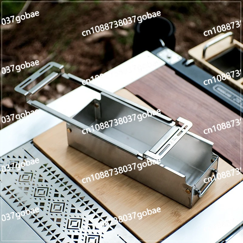 Outdoor camping igt stainless steel 0.5/1 unit pullable storage box
