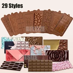 Chocolate Bar Silicone Mold For Baking Pastry Mold Bubble Hearts Waffles Chocolate Baking Mould  Candy Bar Cake Accessories