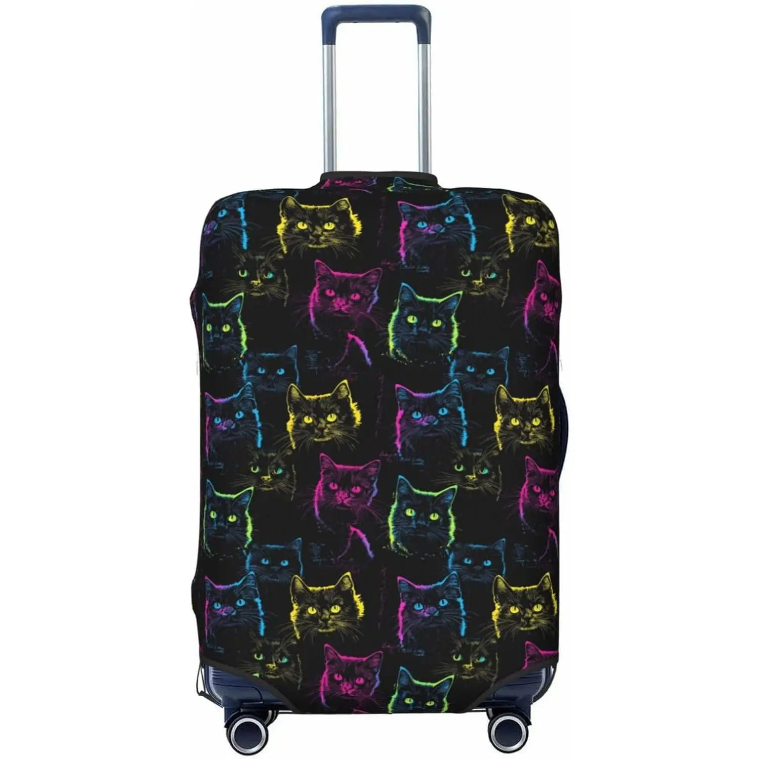 

Luggage Cover Protector Soft Colorful Black Cat Print Suitcase Covers for Luggage for Unisex Vibrant Vacation Accessories Gifts