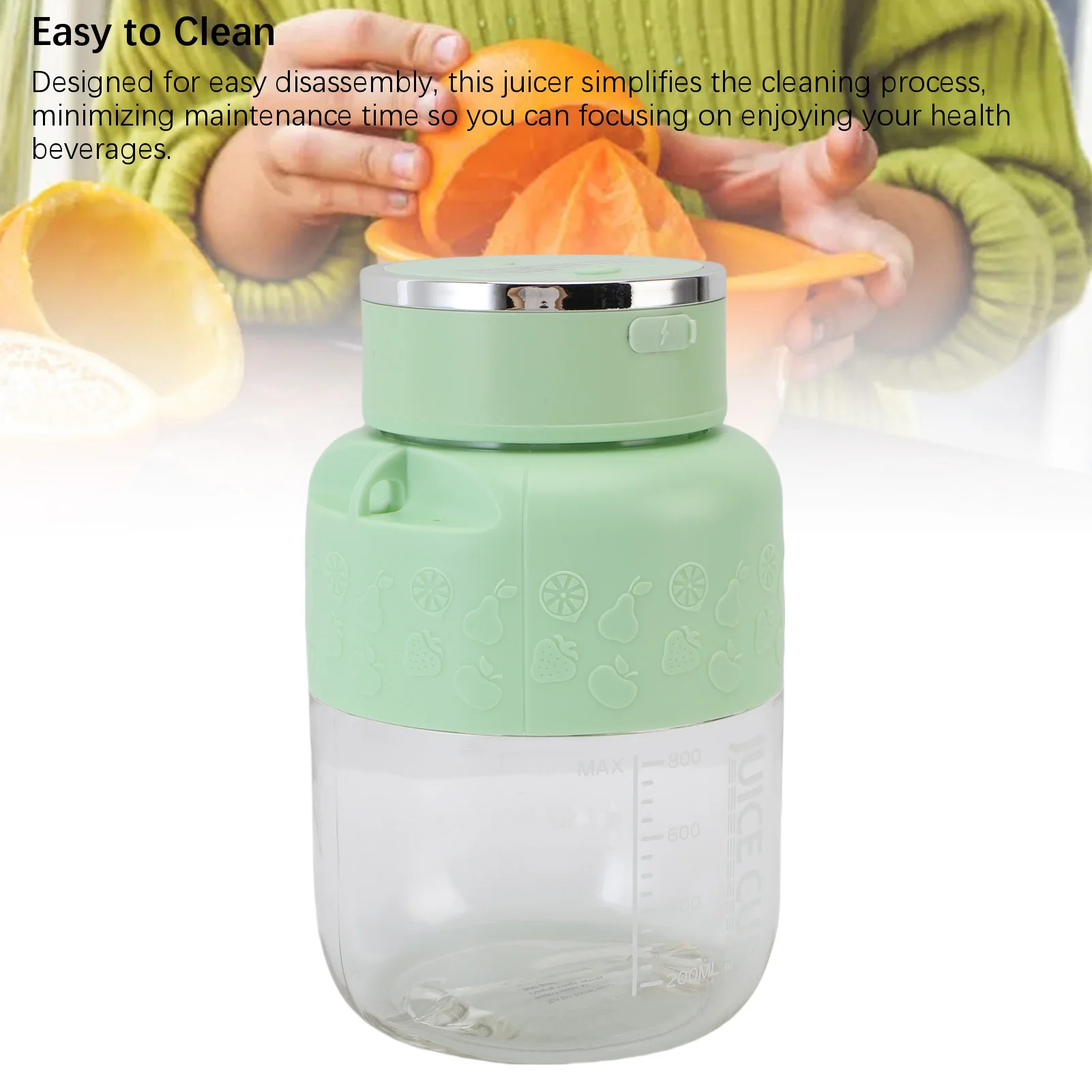 

Портативная чашка для соковыжималки 800 мл, перезаряжаемая съемная электрическая соковыжималка, блендер для офиса, спортзала, домашнего путешествия