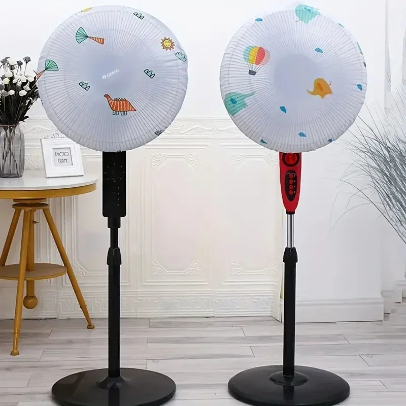 1Pc Round Head Fan Dustproof Waterproof Dust Cover Home Electric Fan Protective Cover Fan Cover