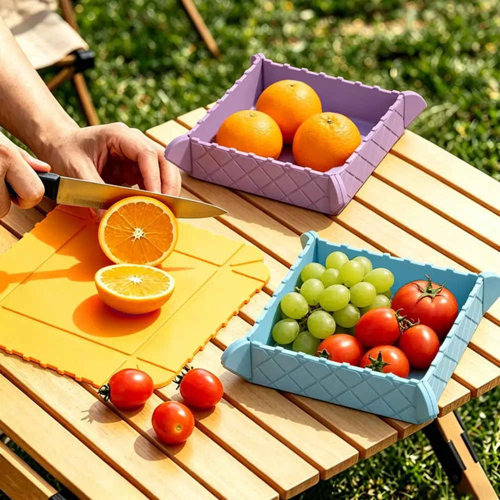 Magnetic Silicone Placemat Heat Resistant Pot Holder Foldable Silicone Magnetic Mat Heat Resistant Non-slip Trivet for Kitchen