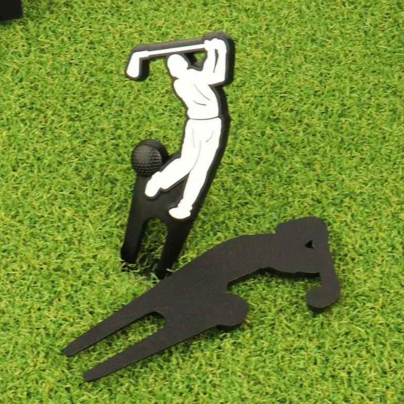 Golf Repair Tool Golf Hat Clip Ball Marker Creative Golf Ball Marker Repair Tool Metal Green Tool Portable Golf Accessories