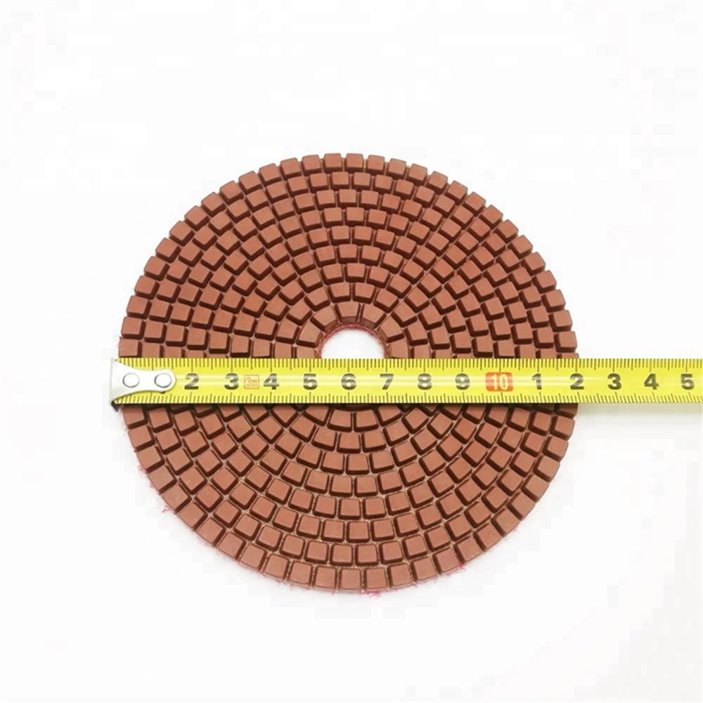 ST31 Top Quality 5 Inch Diamond Flexible Polishing Pads D125mm Seven Steps Wet Polishing Disc for Stone Surface Processing 10PCS