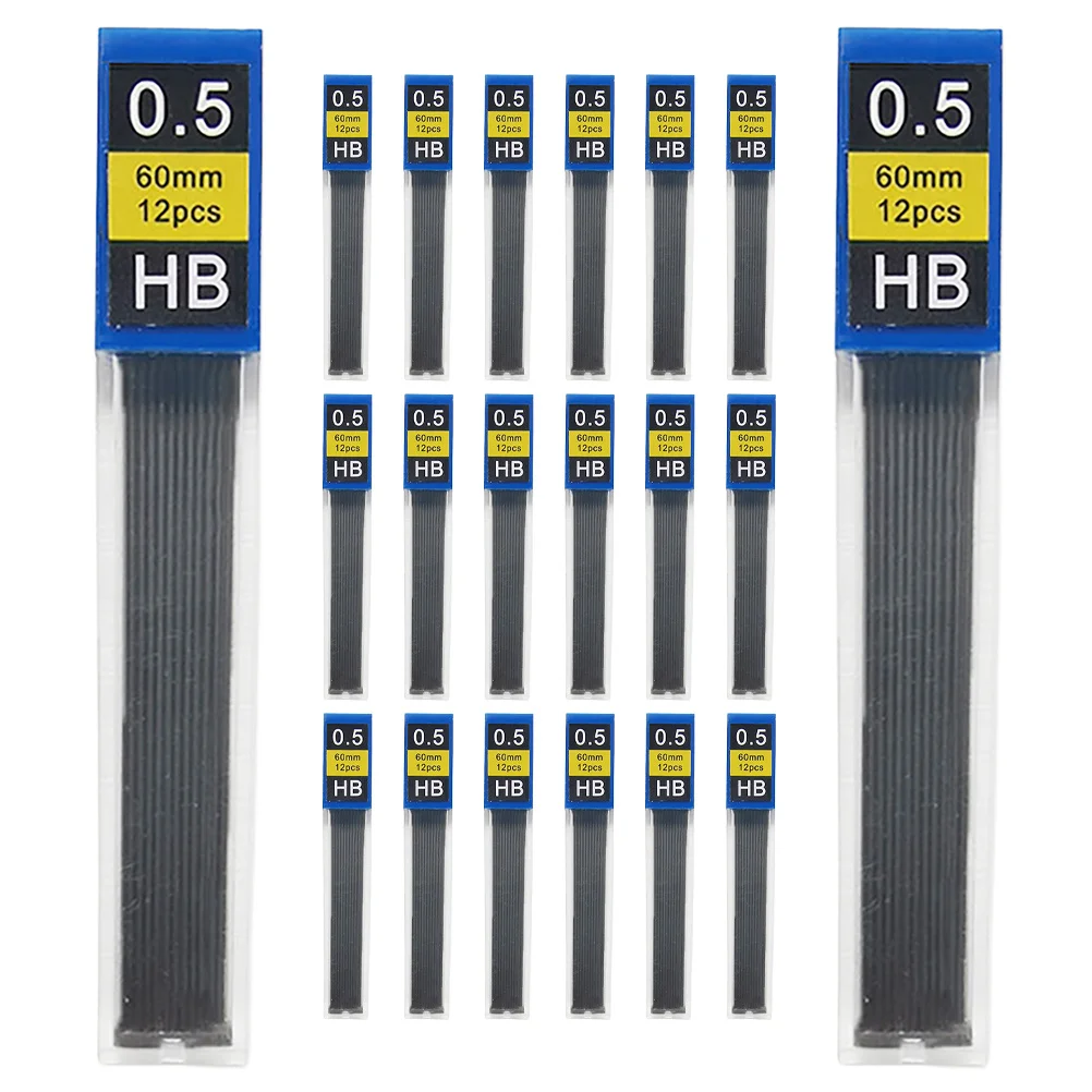 

0.5mm Mechanical Pencil Refill Smooth Writing Versatile Use Portable Packaging Universal Compatibility 20 Boxes for Students