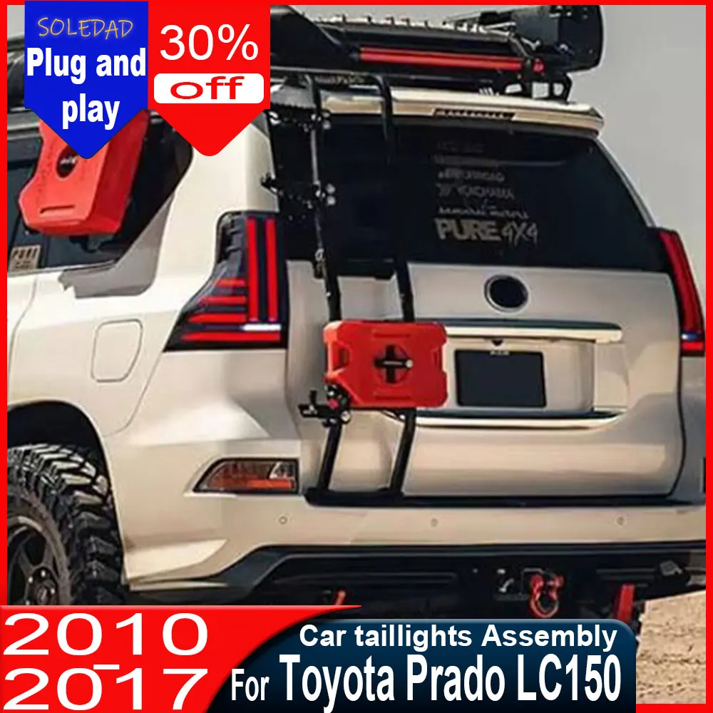 Car Styling For Toyota 2010 2011 2012 2013 2014 2015 2016 2017 2018 2019 2020 2021 Prado LC150 Tail Lamp DRL Taillight Assembly