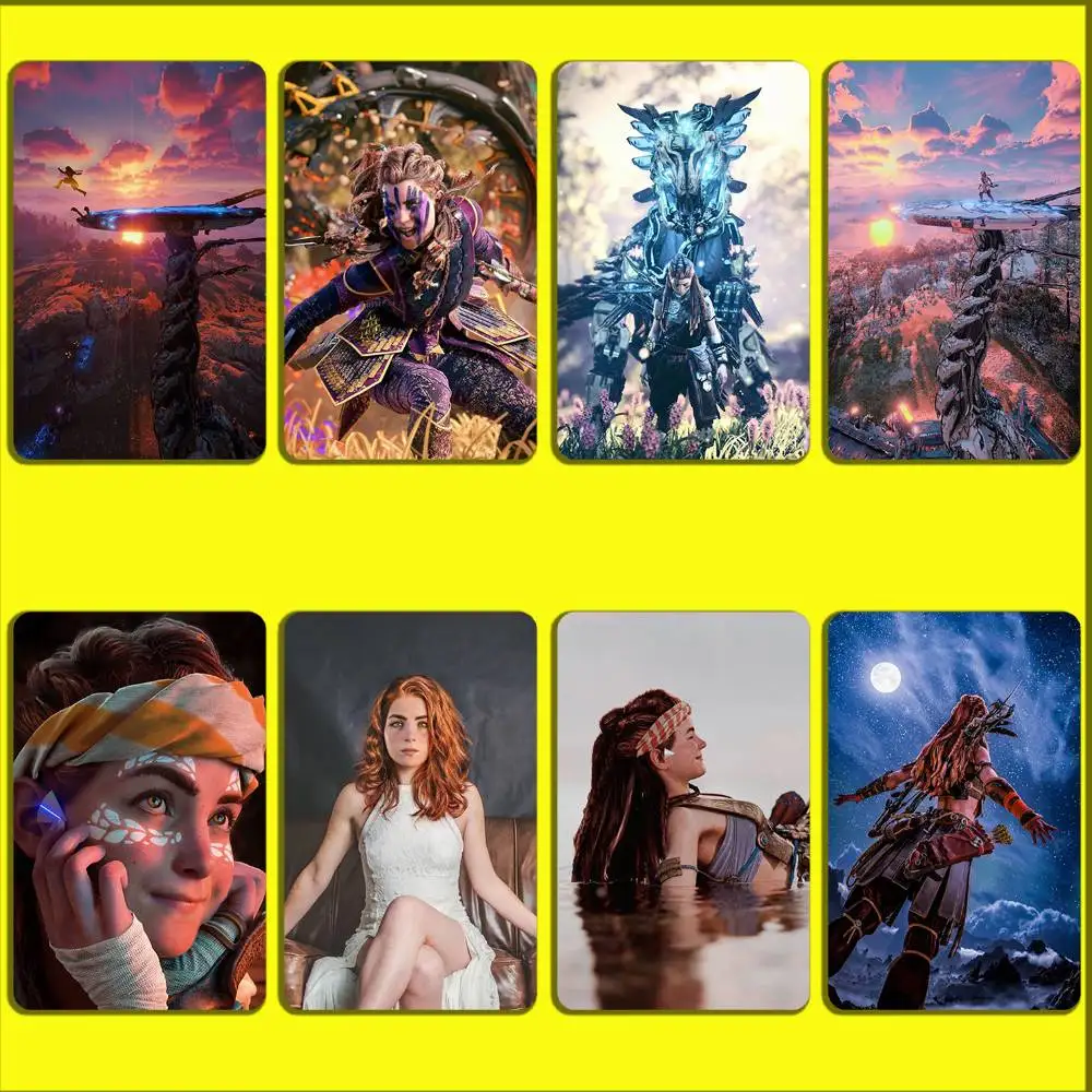 

H-Horizon Zero Dawn Aloy Card Stickers For Debit Bank Credit Cards Metro Bus Pass Sticker Decoration Cover Skin