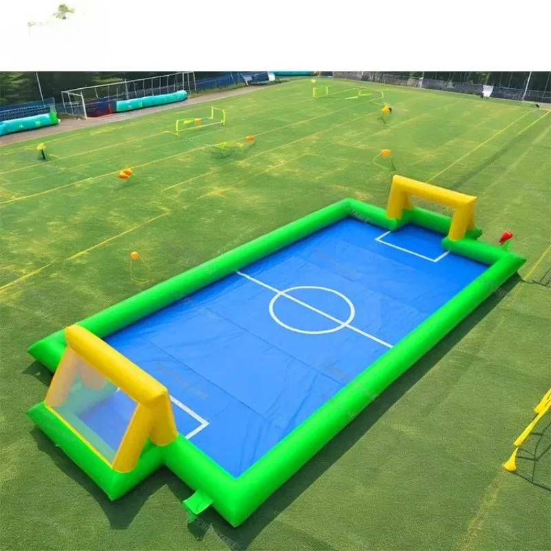 Send PVC inflatable fo0tball field, f0otball field with blower tarp, model with printed logo1, including repair accessories