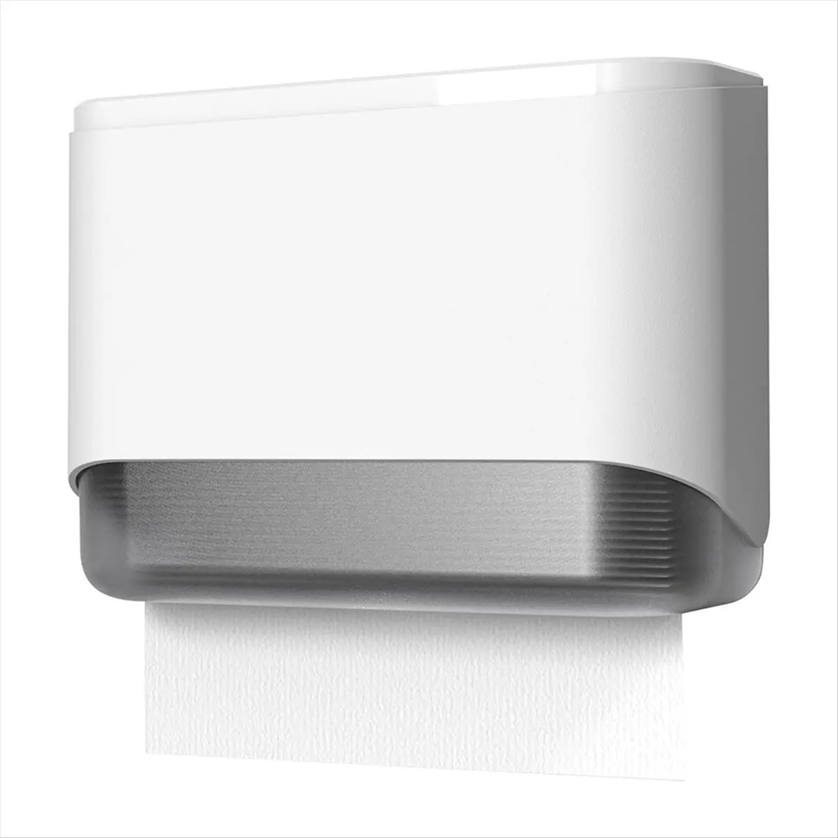 ETRT Paper Towel Dispenser Wall Mounted Adhesive Multifold Trifold Commercial Paper Hand Towel Dispenser for Bathroom White