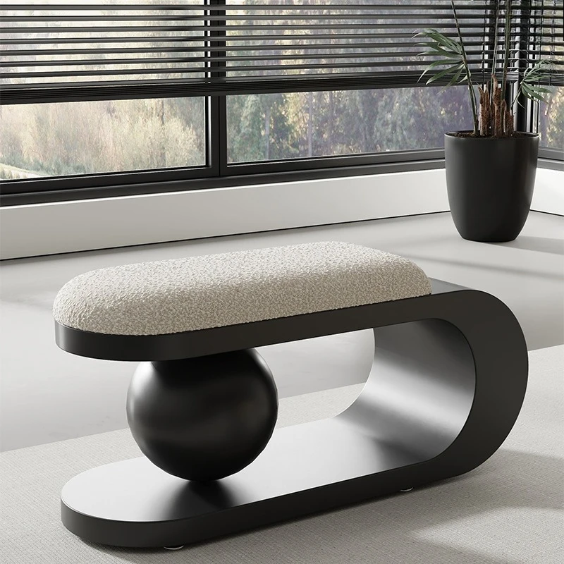 

Скандинавский табурет для переобувания, скамья для гостиной, легкая роскошная скамья-диван, простой прикроватный табурет для спальни, дизайнерский арт-табурет