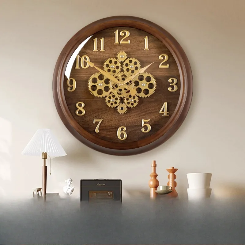 Luxury Design Wall Watch Living Room Creative Luxury Digital Modern Wall Watch Aesthetic Round Horloge Murale Room Decorations