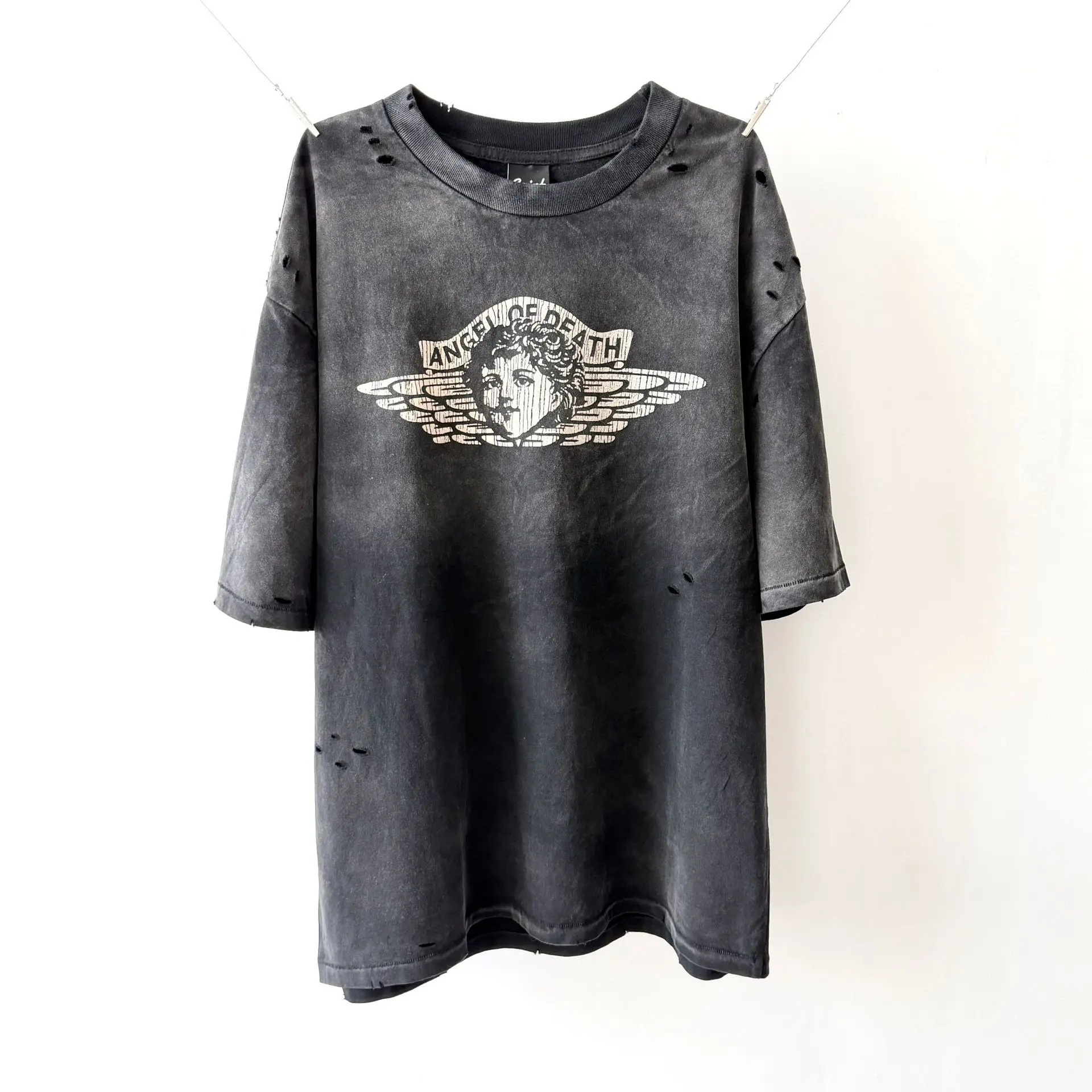 

Футболка с коротким рукавом и принтом Angel & Letter Print, коллекция 2026SS High Street, мужская и женская одежда