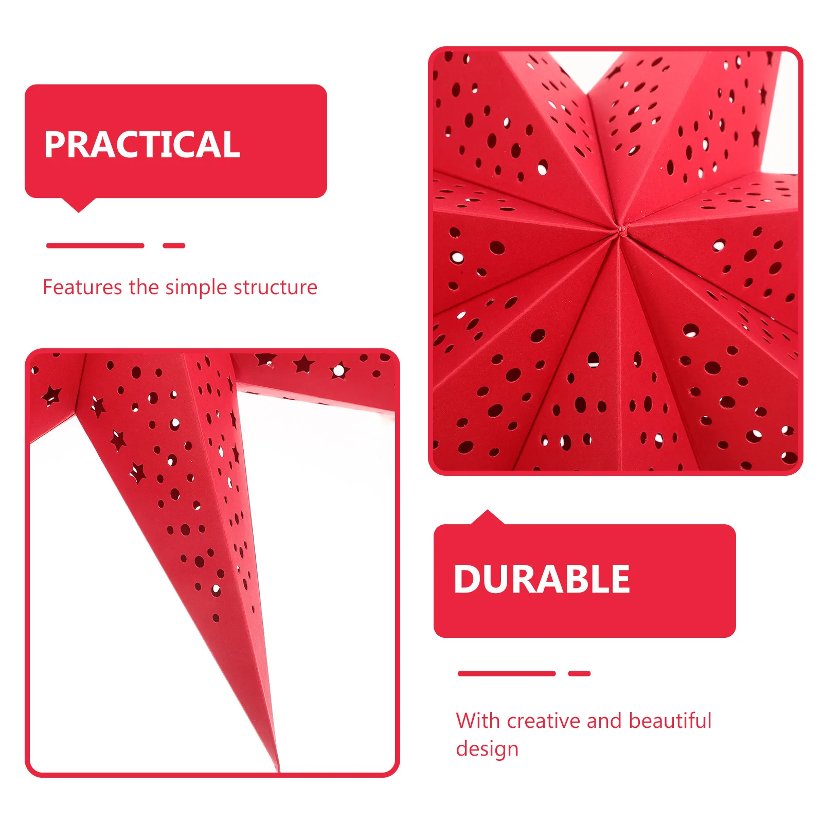 

3Pcs Seven- Lampshade Creative Paper Pendant Ceiling Decoration Xmas Festival Lighting Paper Lamp Cover