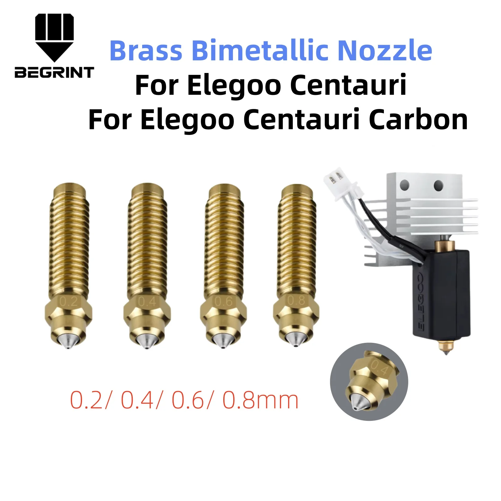 

Биметаллическое латунное сопло для Elegoo Centauri/Centauri Carbon – термостойкое, запасная часть для 3D-принтера